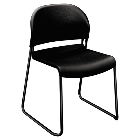 Hon OnyxStacking Chair, 21-1/2"L31"H, Armless, PlasticSeat H4031.ON.T